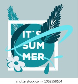 Lettering hello summer