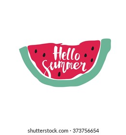 lettering hello summer