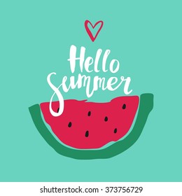 lettering hello summer