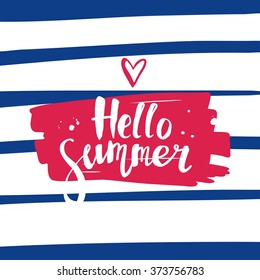 lettering hello summer
