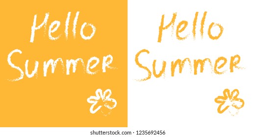lettering Hello summer. vector image