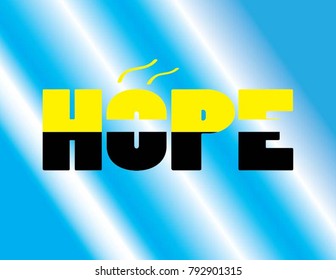 Lettering of hope. vector illustration