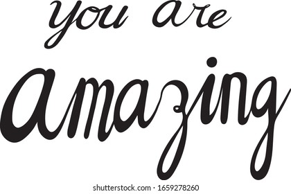 Lettering "I love you" calligraphic font, hand drawing. Individual font. Declaration of love. Twisted inscription. Light background