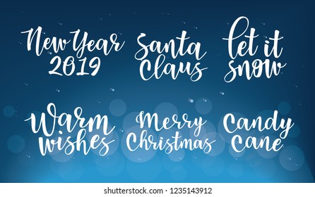 Lettering inscription to winter holidays design. Can be used for invitation, posters, cards and etc.