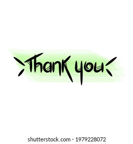 lettering inspirational poster Thank you. Design for cards and invitations, prints and posters.
