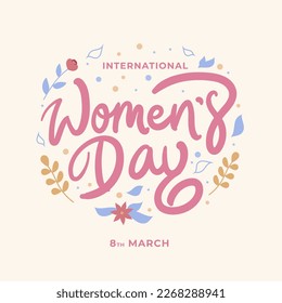 Lettering international women's day background