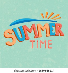 ilustración vectorial de tiempo de verano