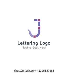 Lettering J Vector