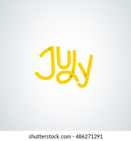 Lettering Jule. Calendar month. Illustration vector