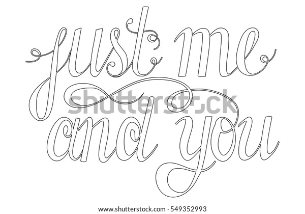 Lettering Just Me You Design Elements Stock Vector Royalty Free