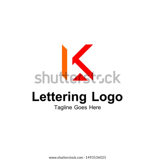 Lettering K Vector Logo Inspirations Stock Vector (Royalty Free ...