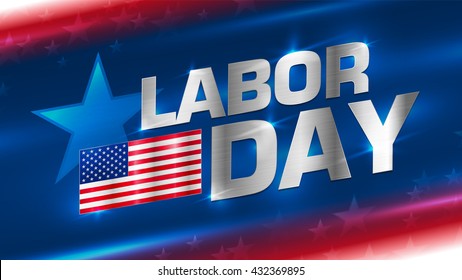 Lettering Labor Day on the background. 