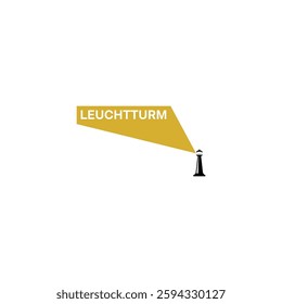 lettering lighthouse with lighthouse icon