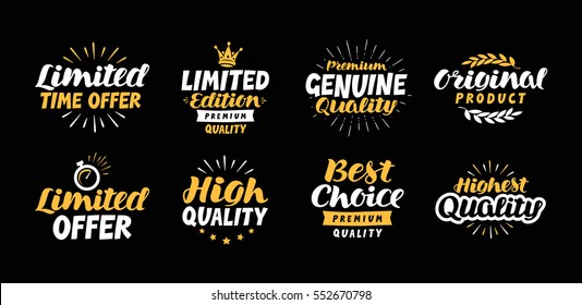 Lettering limited time offer, Edition, Genuine, Original product, High quality, Best choice, Premium