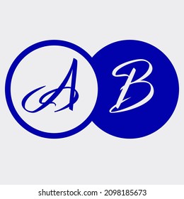 Logotipo de letra A y B, diseño de vectores, logotipo de letras