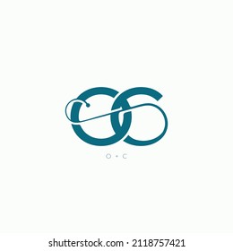 Lettering logo combination of O and C. Simple and modern logo vector