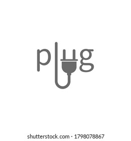 lettering logo concept with symbol plugin