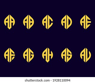 A lettering logo design. Creative minimal monochrome monogram symbol. Universal elegant vector sign design. Premium business logo type. Graphic alphabet symbol for company business identity