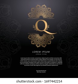 Lettering Logo font alphabet ornament invitation template vector