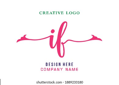 IF lettering logo is simple, easy to understand and authoritative