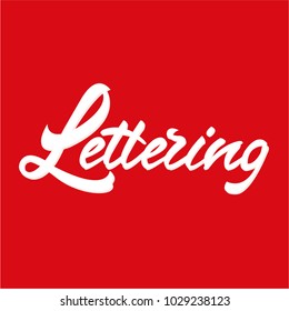 Lettering logo vector type.