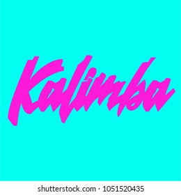 Lettering logo vector type. Kalimba