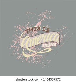 Lettering logo, which is dedicated to America, Independence Day, and 4 July. The logo can be used on printed materials, banners, posters, postcards.