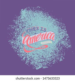 Lettering logo, which is dedicated to America, Independence Day, and 4 July. The logo can be used on printed materials, banners, posters, postcards.