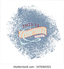 Lettering logo, which is dedicated to America, Independence Day, and 4 July. The logo can be used on printed materials, banners, posters, postcards.