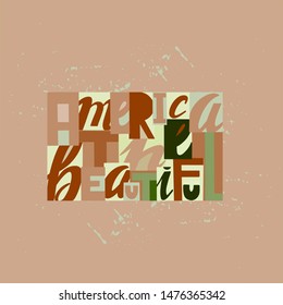 Lettering logo, which is dedicated to America, Independence Day, and 4 July. The logo can be used on printed materials, banners, posters, postcards.