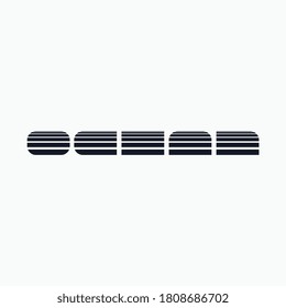 Lettering logo from the word "Ocean" in Cyrillic