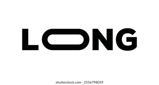 lettering long logo design vector template