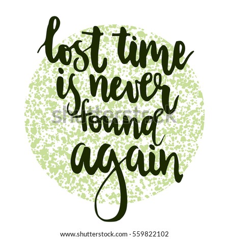 lettering lost time never found again のベクター画像素材