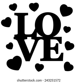 Lettering LOVE. 