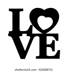 Lettering LOVE.
