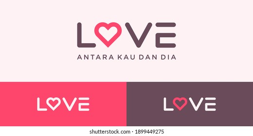 Lettering love vector illustration for poster, card, banner valentine day, wedding.
