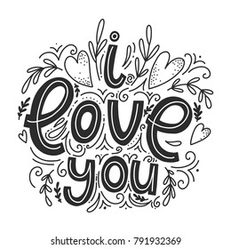 Lettering i love you