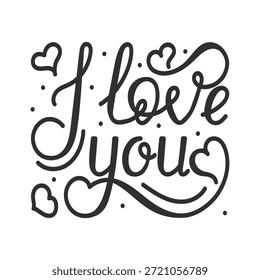 Letras Te amo Vector