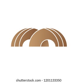 Lettering M logo design vector, round logo design eps 10