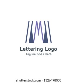 Lettering M Vector