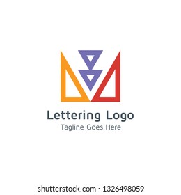 Lettering M Vector