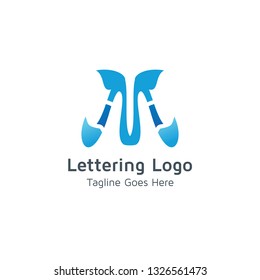 Lettering M Vector