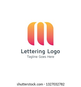 Lettering M Vector