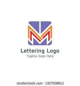Lettering M Vector
