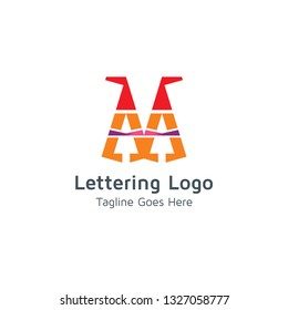 Lettering M Vector