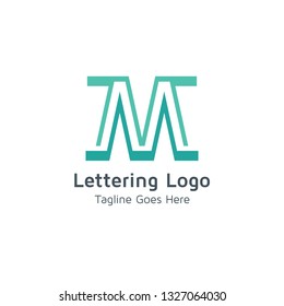 Lettering M Vector