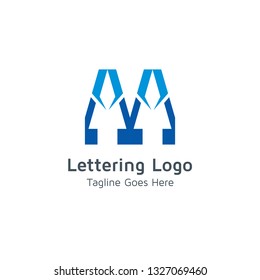 Lettering M Vector