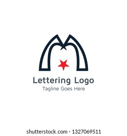 Lettering M Vector