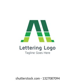 Lettering M Vector