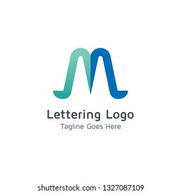 Lettering M Vector